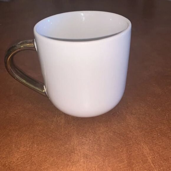 Threshold White Stoneware Mug With Red Deer & Gold Handle - Picture 2 of 7